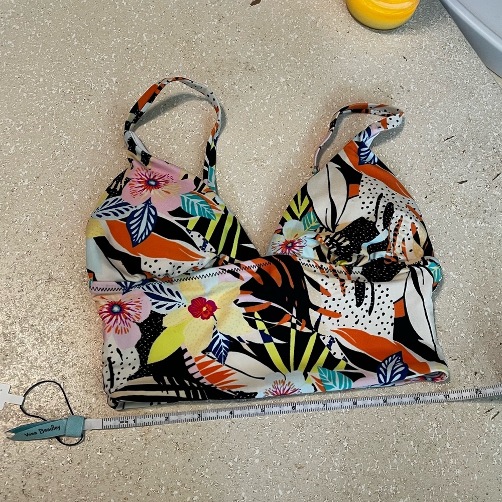 OLD NAVY Multicolor Tropical Print Bikini Top - size XS